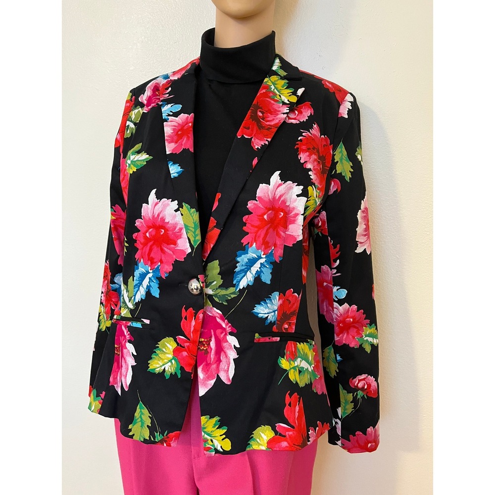 XOXO-Black, Floral Print, Casual/Dress, Blazer Jacket. Size-L